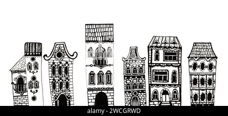 Collection of different houses isolated on white Stock Photo - Alamy