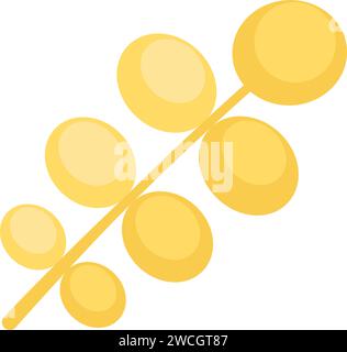 Sorting food waste. Edible plant sprig. Leftovers and scraps of food. Flat icon, element for infographics design. Simple cartoon flat vector isolated Stock Vector