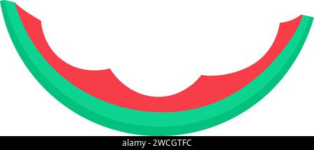 Sorting food waste. Peel of eaten watermelon slice. Leftovers and scraps of food. Flat icon, element for infographics design. Simple cartoon flat vect Stock Vector