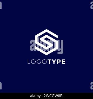 SG Hexagon Logo Simple Design. SG Icon Stock Vector
