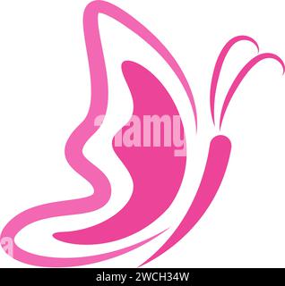Butterfly icon logo design illustration Stock Vector