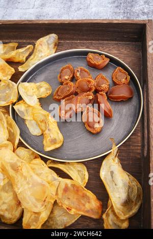 dried Fish Maw , Tonic Food Maw Catfish Gum Stock Photo