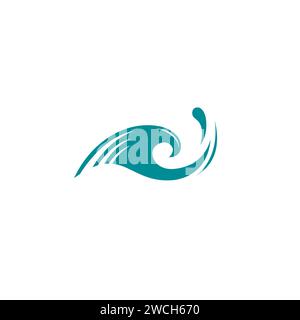 Wave Abstract Logo Simple and Clean Design Stock Vector