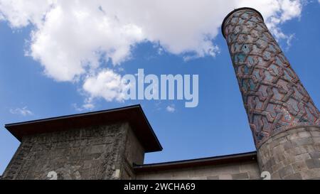 ERZURUM, TURKEY - 02 15, 2024: Erzurum Yakutiye Madrasa.A building built during the time of the Seljuk Turks and given a religious education. Stock Photo