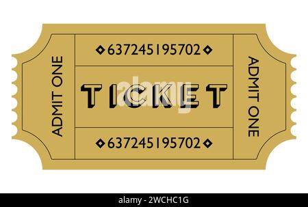 Ticket vector. Entrance ticket. Cinema, theater ticket Stock Vector