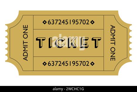 Ticket vector. Entrance ticket. Cinema, theater ticket Stock Vector