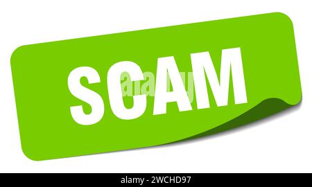 scam sticker. scam rectangular label isolated on white background Stock Vector