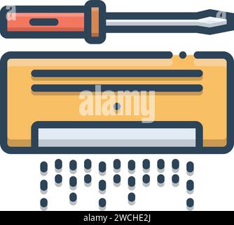 Icon for ac service,cleaner Stock Vector