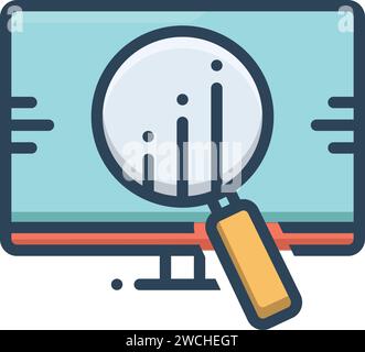 Icon for competitive analysis, competitive Stock Vector