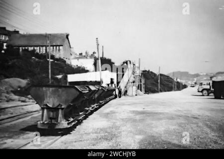 Amalgamated Roadstone industrial quarry railway, Penlee, Newlyn Cornwall 1970 shortly before lie closed Stock Photo