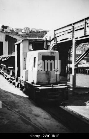 Amalgamated Roadstone industrial quarry railway, Penlee, Newlyn Cornwall 1970 shortly before lie closed Stock Photo