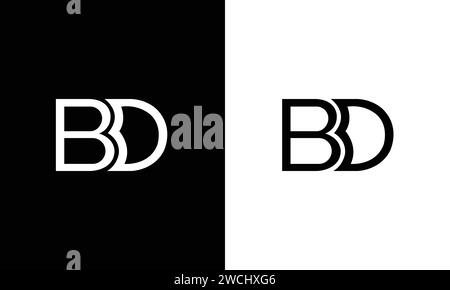 BD Logo Letter Design Template Element Stock Vector