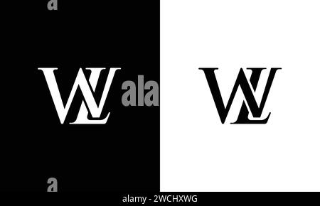 wl logo vector design template Stock Vector