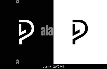 Alphabet letters Initials Monogram logo LP, PL, L and P Stock Vector