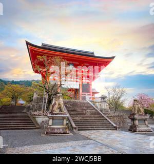 Kyoto, Japan - April 6 2023: Kiyomizu-dera is a Buddhist temple located in eastern Kyoto. it is a part of the Historic Monuments of Ancient Kyoto UNES Stock Photo
