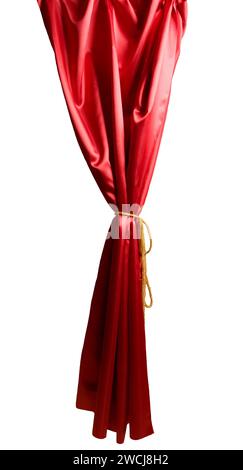 red curtain, isolated Stock Photo