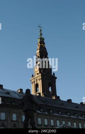 Copenhagen, Denmark /16 January 2023/ Christiansborg castle or christiasnborg slot in danish capital. Photo.Francis Joseph Dean/Dean Pictures Stock Photo