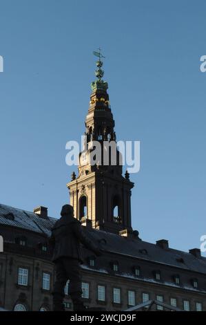 Copenhagen, Denmark /16 January 2023/ Christiansborg castle or christiasnborg slot in danish capital. Photo.Francis Joseph Dean/Dean Pictures Stock Photo