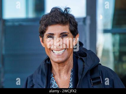 London, UK. 16th Jan, 2024. Fatima Whitbread leaves Portcullis House in Westminster. Credit: Karl Black/Alamy Live News Stock Photo