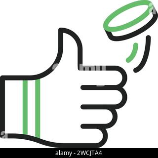 Coin Toss icon vector image. Stock Vector