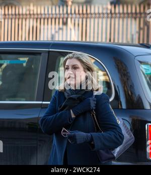 London, uk, 16th Jan 2024 Penny Mordaunt, Leader of the House of Commons attends Memorial service for former speaker of the Commons Betty Boothroyd at St Margaret's Church in Westminster credit Richard Lincoln/Alamy Live News Stock Photo
