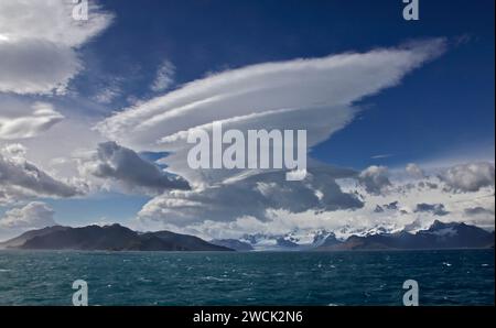 Lenticular Cloud, South Georgia Stock Photo