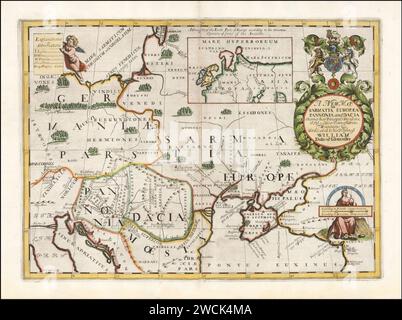 A New Map of Sarmatia Europaea Pannonia and Dacia Shewing the Principal Divisions, People, Cities, Towns, . . . &c. Dedicated to His Highness William Duke of Gloucester. Stock Photo