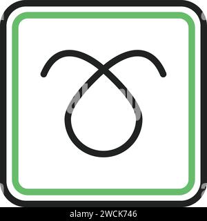 Curly Loop icon vector image. Stock Vector
