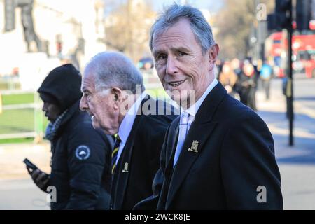 London, UK. 16th Jan, 2024. Nigel Evans, MP, Conservative, and others. Attendees at the Thanksgiving Service for former Speaker of the House of Commons, Betty Boothroyd, who died last year. The service was held at St Margaret's Church in Westminster. Credit: Imageplotter/Alamy Live News Stock Photo