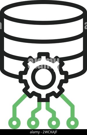 Database Settings icon vector image. Stock Vector