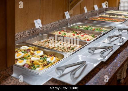 Delicious food on the buffet table in the restaurant. Stock Photo