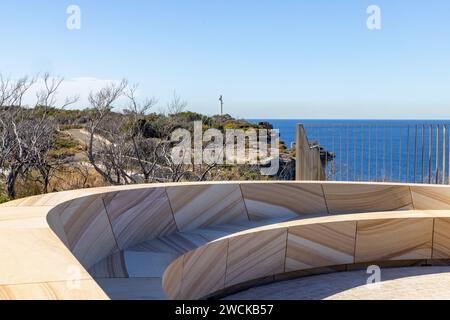 Newly opened in 2023. Fairfax walk and lookouts at North Head, Manly, Sydney, NSW. Stock Photo