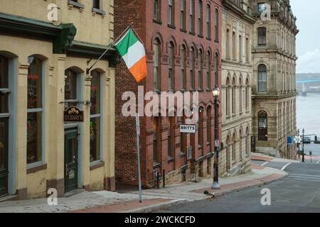 Street scene in downtown Saint John, New Brunswick, Canada Stock Photo
