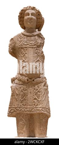 Parthian/Hatran statue of prince NIhra, son of king Sanatruq from Hatra, Iraq, now in Iraq Museum, Baghdad. Stock Photo