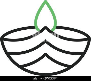 Diya Lamp icon vector image. Stock Vector