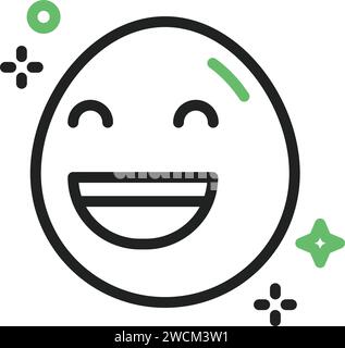 Grinning Face with Smiling Eyes icon vector image. Stock Vector