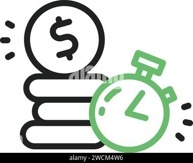 Investment Timing icon vector image. Stock Vector