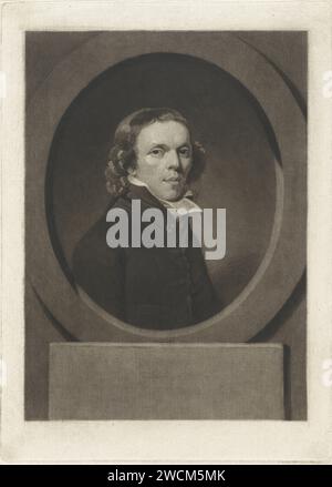 Portrait of the pastor Johannes Henricus Hacke, Charles Howard Hodges, 1795 print  The Hague paper Stock Photo