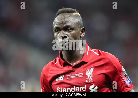 Madrid, Spain. 01st June, 2019. Sadio Mane of Liverpool seen during the UEFA Champions League final match between Tottenham and Liverpool at Wanda Metropolitano. FInal Score; Tottenham 0:2 Liverpool. (Photo by Grzegorz Wajda/SOPA Images/Sipa USA) Credit: Sipa USA/Alamy Live News Stock Photo