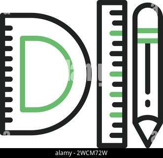 Geometry Tools icon vector image. Stock Vector