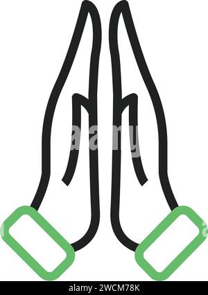 Folded Hands icon vector image. Stock Vector