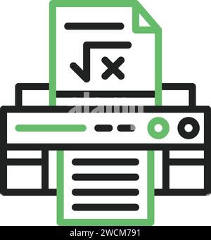 Print Math Sheet icon vector image. Stock Vector
