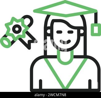 Receiving Degree icon vector image. Stock Vector