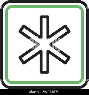 Keycap Asterisk icon vector image. Stock Vector