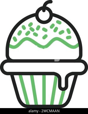 Muffin icon vector image. Stock Vector