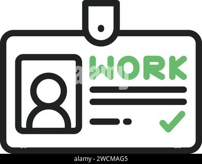 License to work icon vector image. Stock Vector