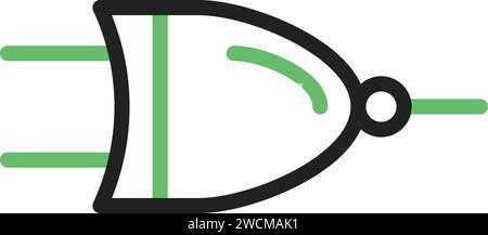 NOR Gate icon vector image. Stock Vector