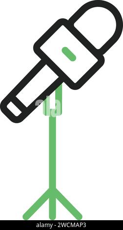 Mic Stand icon vector image. Stock Vector