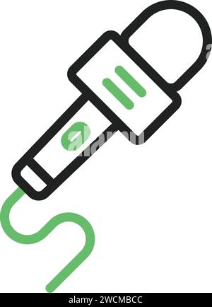 Mic with wire icon vector image. Stock Vector
