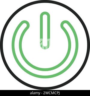 Power Button icon vector image. Stock Vector